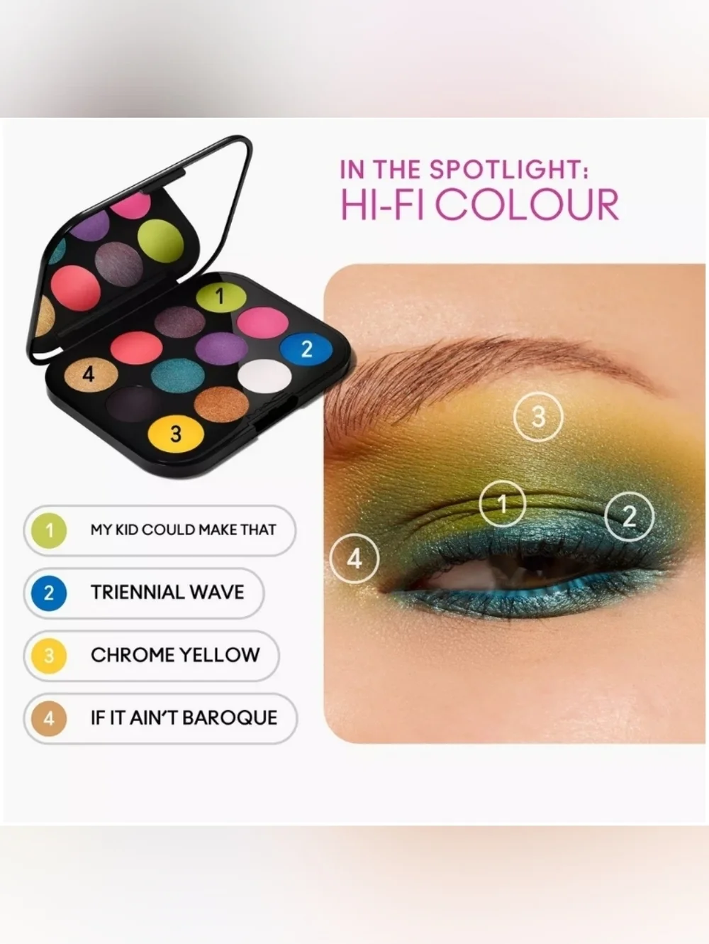 Mac Connect In Color Hi-Fi Color Eyeshadow Palette Brand New In Box Brights
